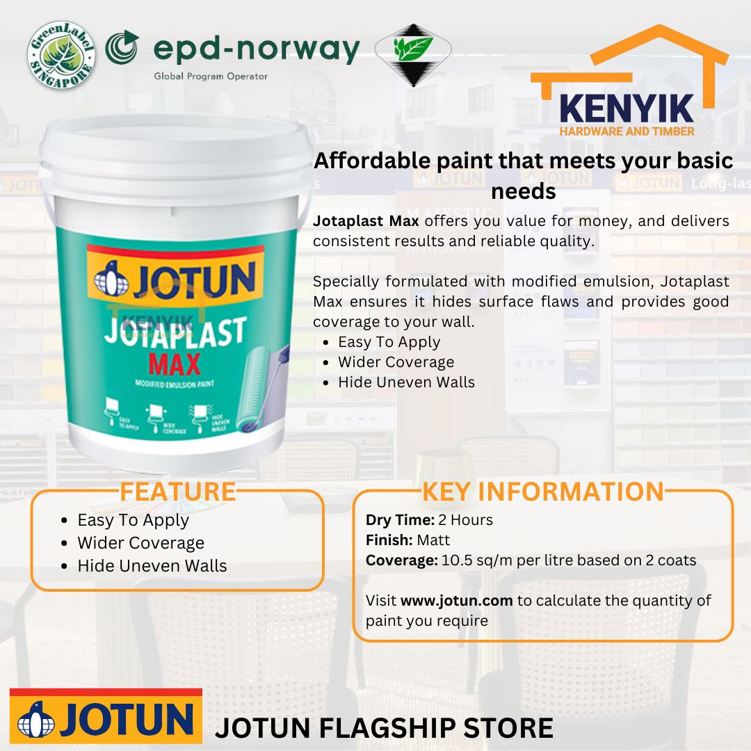 JOTUN 18L Jotaplast Max 000 White (Emulsion Paint)